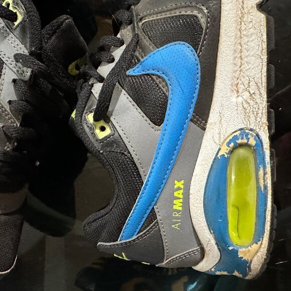 Nike Air Max 407759-029 2012 Black Blue Check Youth Size 5.5 - Picture 10 of 16